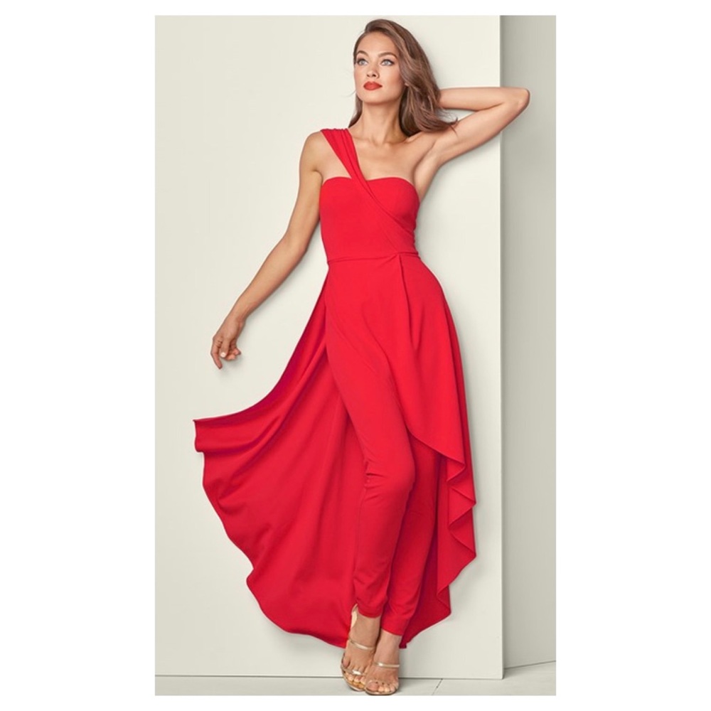 NWT Elegant single shoulder pants/dress combo